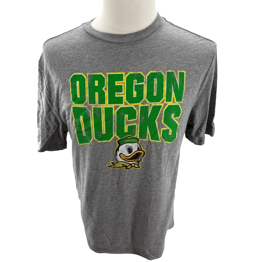 Box Seat NCAA Oregon Ducks Graphic Tee Shirt Gray Mens Medium NEW‎